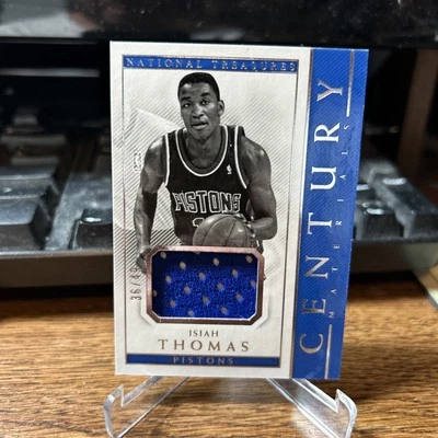 2017-18 National Treasures Isiah Thomas Century Materials #/49 - Image 1 of 4