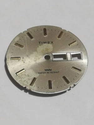 TIMEX  Quadrante Dial  Day Date Cream Water Damaged Ø 30,50 - Immagine 1 di 4