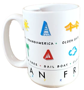 San Francisco Themed Coffee Cup w/ Wording Error - Picture 1 of 11