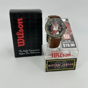 Vintage 90s Michael Jordan Watch in Case #23 Walmart Wilson Chicago Bulls W/ Box - Picture 1 of 17