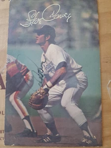 STEVE GARVEY LOS ANGELES DODGER TEAM ISSUED AUTHENTIC POSTCARD AUTOGRAPHED RARE - Bild 1 von 3