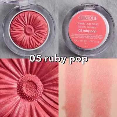 Clinique 05 Ruby Pop Cheek Pop жемчужные румяна люмьер 0,12 унц новый в коробке - Изображение 1 из 3