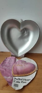 Sartén para pastel Wilton corazón hinchado 1986 #2105-0214 vintage día de San Valentín boda - Imagen 1 de 12
