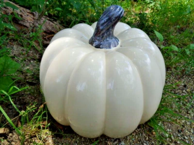 Látex con respaldo molde de calabaza concreto yeso molde 8"H a vástago x 9,5"W estilo #4 Foto 1 de 4