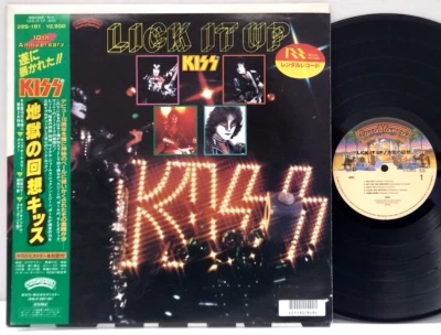 Kiss - Lick It Up LP 1983 Japan Iron Maiden Black Sabbath Deep Purple w/ obi - Image 1 of 4
