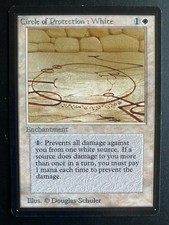 Beta Circle of Protection: White LP MTG Magic The Gathering