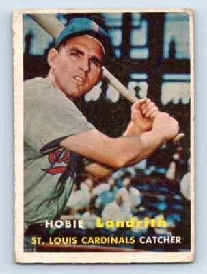 1957 Topps Hobie Landrith St. Louis Cardinals #182 - Image 1 of 2
