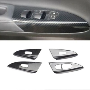For Nissan Sentra 2013-2019 Carbon Fiber Window Lift Panel Switch Cover Trim 4PC - Picture 1 of 8
