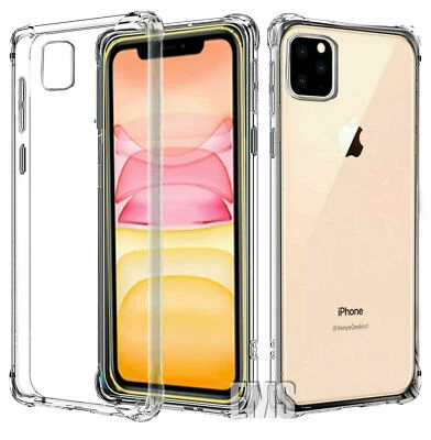  For Apple iPhone 11 Pro Max Clear Case Shockproof Heavy Duty Gel Soft TPU Cover - Image 1 of 4