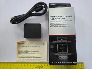 SONY PLAYSTATION 3 OFFICIAL USB MEMORY CARD ADAPTOR READER PS2 SAVE PS3 CECHZM1 - Picture 1 of 4