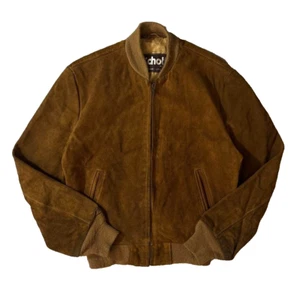 Schott Suede Leather Jacket Blouson Men Size 38 Brown Vintage 80's Genuine USED - Picture 1 of 11