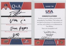 2009 Upper Deck USA Baseball Box Set Q&A 18U National Team /65 Tony Wolters Auto