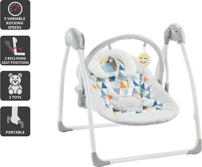 Portable Baby Swing Reclining Seat W/ 12 Soothing Sounds Interactive Plush Toys • 51.99$