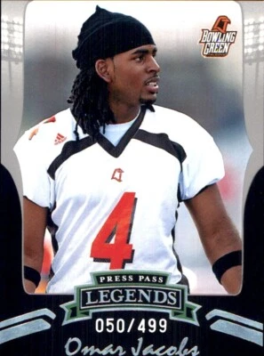 2006 Press Pass Legends SILVER RC #S6 Omar Jacobs SERIAL #50/499 BOWLING GREEN - Image 1 of 2