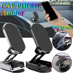 Magnetic Phone Holder in Car Stand Foldable Magnet Mobile Phone Mount Bracket UK - Picture 1 of 8