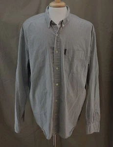 Abercrombie & Fitch, XL, Slate Blue Stripe Button Front Shirt - Picture 1 of 6