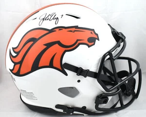 John Elway Signed Broncos F/S Lunar Speed Authentic Helmet - Beckett W Hologram - Picture 1 of 5