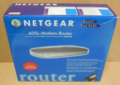 Netgear DG824B ADSL Router mit Netzteil in OVP Firewall 4xLAN DSL Ethernet*nw540 - Bild 1 von 4