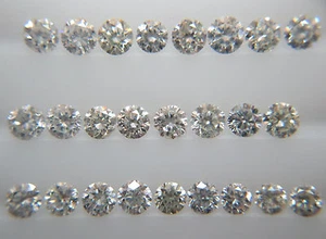 1.8mm 25pc Natural Loose Diamonds Round Brilliant Cut SI1 Clarity H Color Clean - Picture 1 of 3