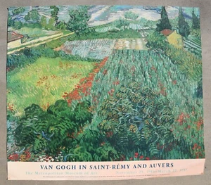 Van Gogh 1987 Poster for Show at the Met NYC Saint Remy Gardens - Picture 1 of 1