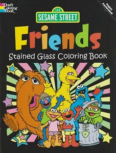 Sesame Street Friends Stained Glass Coloring Book (Softcover: Children's Colori - Picture 1 of 2