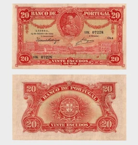 Portugal - 1925 - 20 Escudos - RARE *Not Listed - "XF-" - #ED4585 - Picture 1 of 12