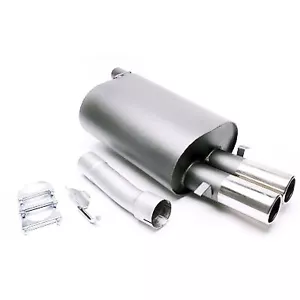 TA SPORT AUSPUFF ENDSCHALLDÄMPFER 2X76MM FÜR BMW E39 TOURING 520I-528I +D ABE - Afbeelding 1 van 1