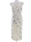 Precis petite  Size 8 (36) Ivory Midi Summer Dress Silk Sleeveless