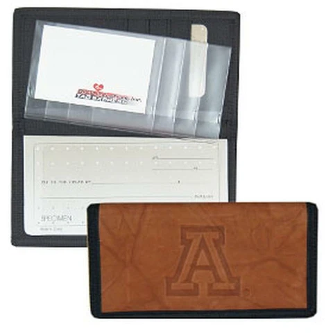 Arizona Wildcats Leather and Nylon Embossed Checkbook Cover [NEW] NCAA Wallet Cover