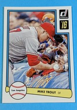 2016 Donruss Mike Trout #D82-1 Retro 1982 Throwback SP