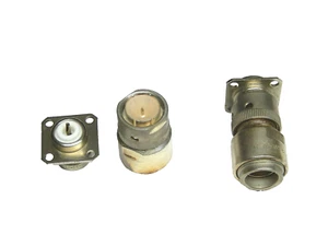 RUSSIAN MILITARY SET RF CONNECTORS SILVER SR-75 /167PV+166FV / 0-10GHz - Afbeelding 1 van 4