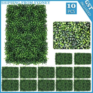 10x Artificial Plant Wall Panels Fake Vertical Grass Hedge Garden Ivy Mat Foliag - Picture 1 of 11