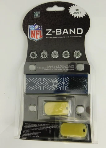 Dallas Cowboys Mosquito Bug Repellent Z Band Bracelet 1 Band 2 Refill No Deet Cover