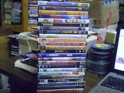 (24) Children's Adventure DVD Lot: Disney Goonies Harry Potter LOTR Cloudy  MORE - Image 1 of 3