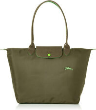 LONGCHAMP Le Pliage Club Med Small Nylon Shoulder Tote Fir Green AUTHENTIC