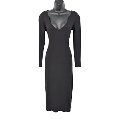 Vestido Suéter Vince Midi Mujer Talla M Tejido Acanalado Bodycon Minimalista Sin Esfuerzo Foto 1 de 4