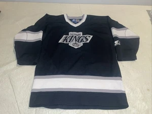 Jugend L/xl Los Angeles Kings Starter Trikot NHL sauber genäht schwarz Vintage 90er LA - Bild 1 von 5