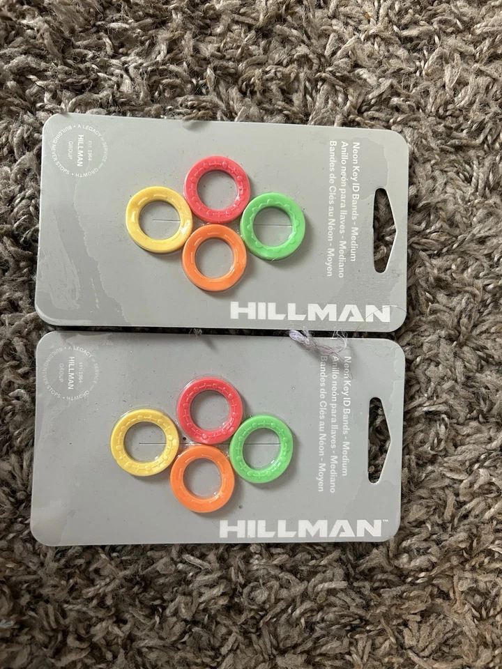 Hillman Neon Key ID Bands, Medium, Set of 8 - Image 1 of 3