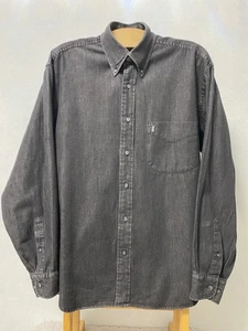 Yves Saint Laurent YSL Pour Homme Mens Black Shirt Plaid Barrel Cuff Size 39 / M - Picture 1 of 18