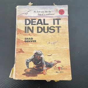 ORIGINAL VINTAGE BOOK Cowboy Western Story Junk Journal Deal It In Dust - Bild 1 von 7