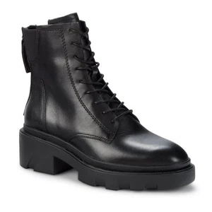 Ash Women's Size 40M Moody Leather Combat Boots Black - Picture 1 of 12