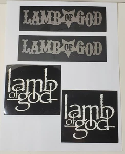 Menge (4) Lamm Gottes Heavy Metal Rock Band Aufkleber Abziehbilder - Bild 1 von 3