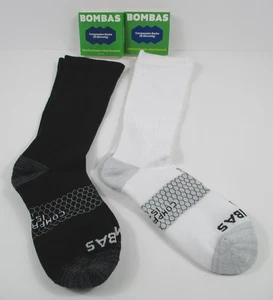 -Nuevo BOMBAS M Mediano Compresión 2 Pares Calcetines Hasta la Rodilla Talla W 8-10.5 / Hombres 6-9 - Imagen 1 de 2