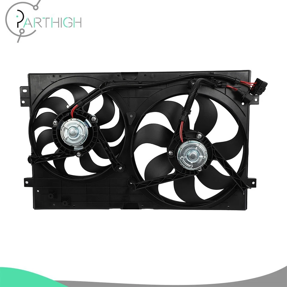Conjunto de ventilador de refrigeración condensador radiador eléctrico para Volkswagen Golf 1999-2006 Foto 1 de 4