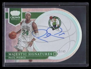2022-23 Crown Royale Majestic Signatures 2 Paul Pierce Auto 19/49 - Picture 1 of 2