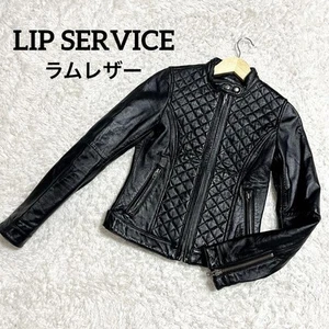 M Size Lip Service Leather Jacket Lamb Quilted - Picture 1 of 16
