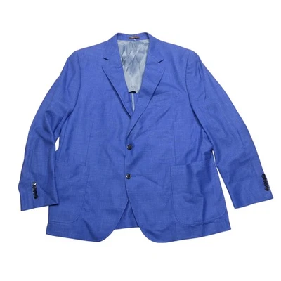 Peter Millar Blazer Mens 48R Blue Wool Silk Linen Sport Coat Jacket Tailored - Image 1 of 4