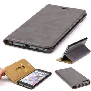 GENUINE HOCO IPHONE 6S PLUS / 6 PLUS LUXURY REAL LEATHER FLIP FOLDER CASE COVER - Picture 1 of 4