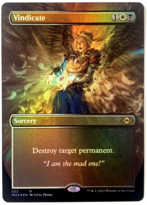 MTG Vindicate *BORDERLESS FOIL* Modern Horizons 2 322 Pack Fresh Rare - Image 1 of 4