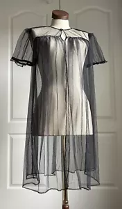 Schwarz transparent Größe Medium Dressing Wrap Damen Cover Up - Bild 1 von 5